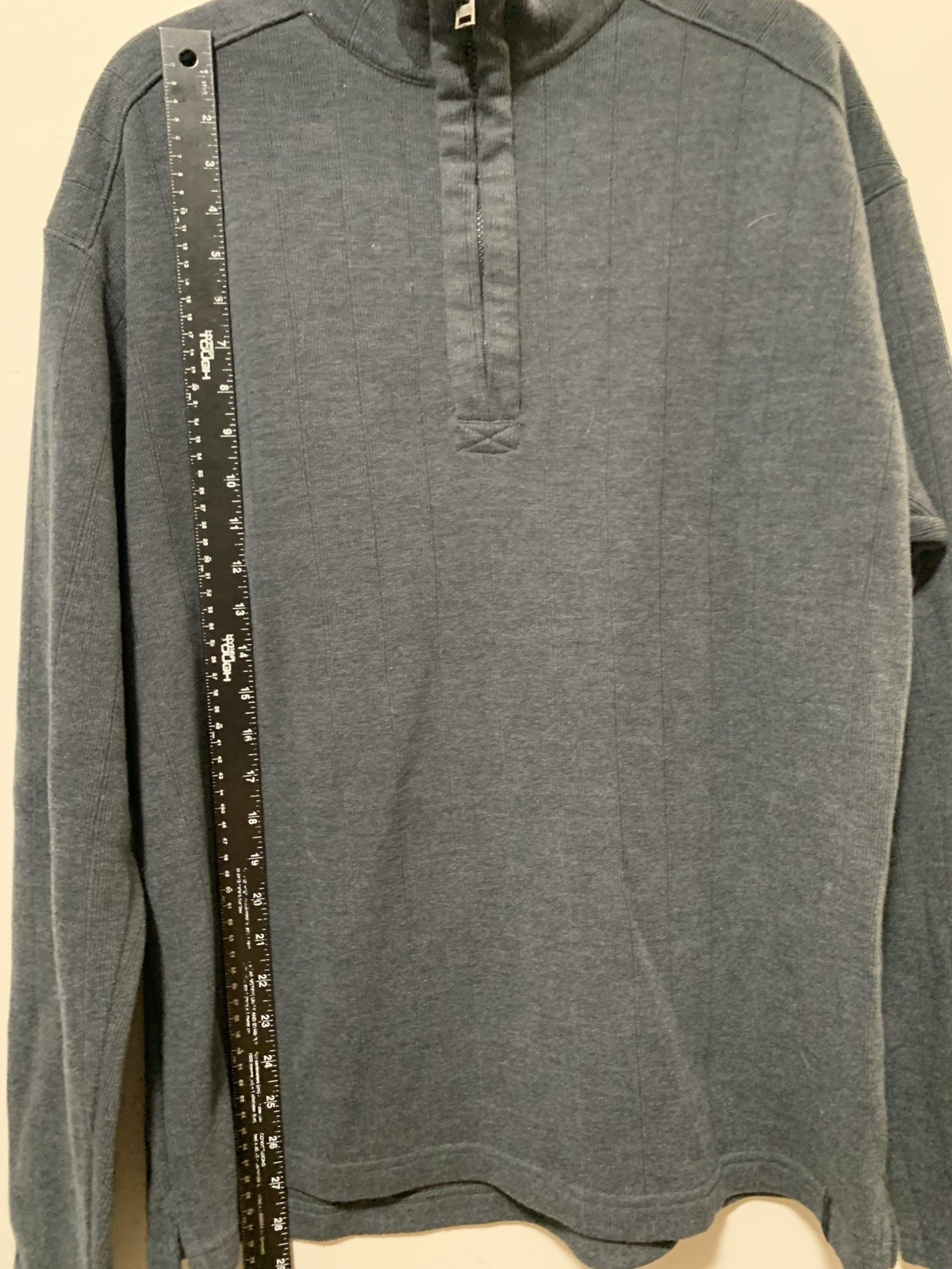 Columbia Men Large Gray Quarter Zip Pullover Long Sleeve Shirt Top Classic Cool thumbnail 5