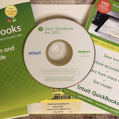 Intuit Quickbooks 2012 Desktop Pro Windows Accounting -NO SUBSCRIPTI0N- TESTED