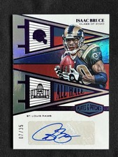 Isaac Bruce 2023 Panini Plates & Patches All Hall HOF AUTO /35