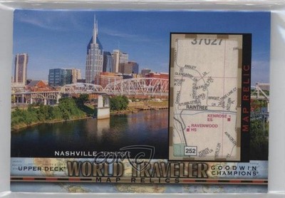 2021 Upper Deck Goodwin Champions World Traveler Map Relics Nashville TN 4r7