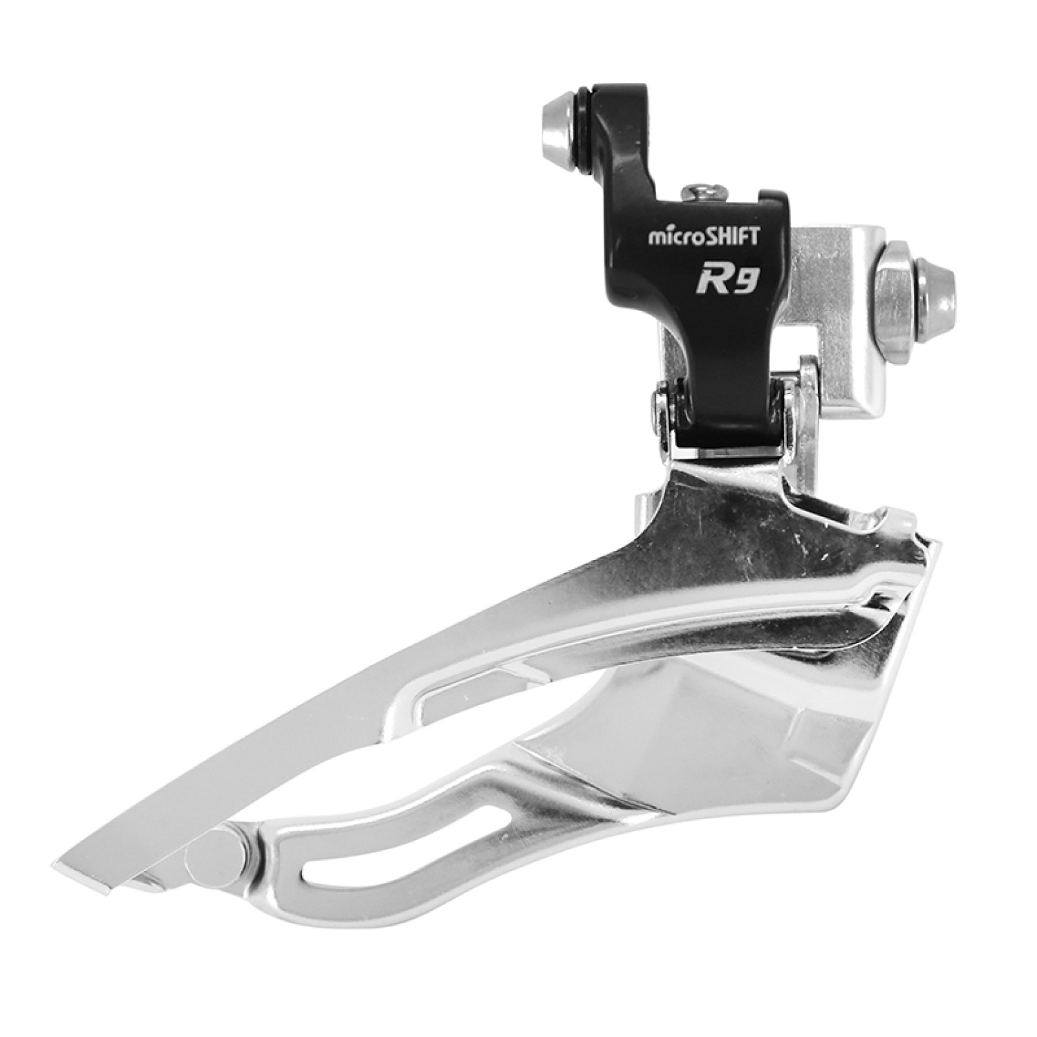 Dérailleur avant route Microshift 3x9V à braser tirage bas noir