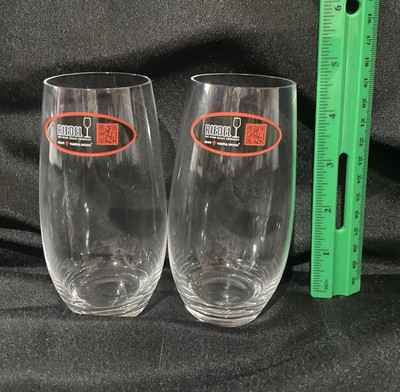 RIEDEL Stemless Champagne Glasses Set of 2 Clear Glass 9oz