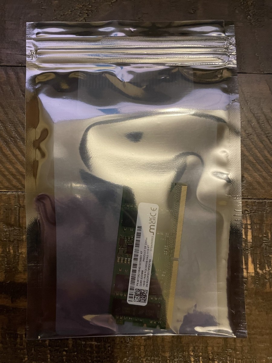 Micron 16 GB 1Rx8 DDR5 SODIMM PC5-5600B MTC8C1084S1SC56BD1 for