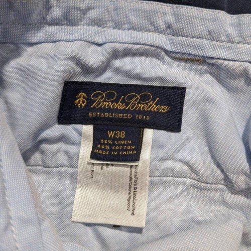 Brooks Brothers Brown Chino Khaki Shorts Linen Cotton - Picture 6 of 6