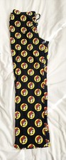 Buc-ees Pajama Pants Adult Medium Black All Over Print Logo Drawstring Pre-Owned