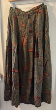 Vintage Herman Geist Size 10 Owl Books Print Midi Maxi Skirt
