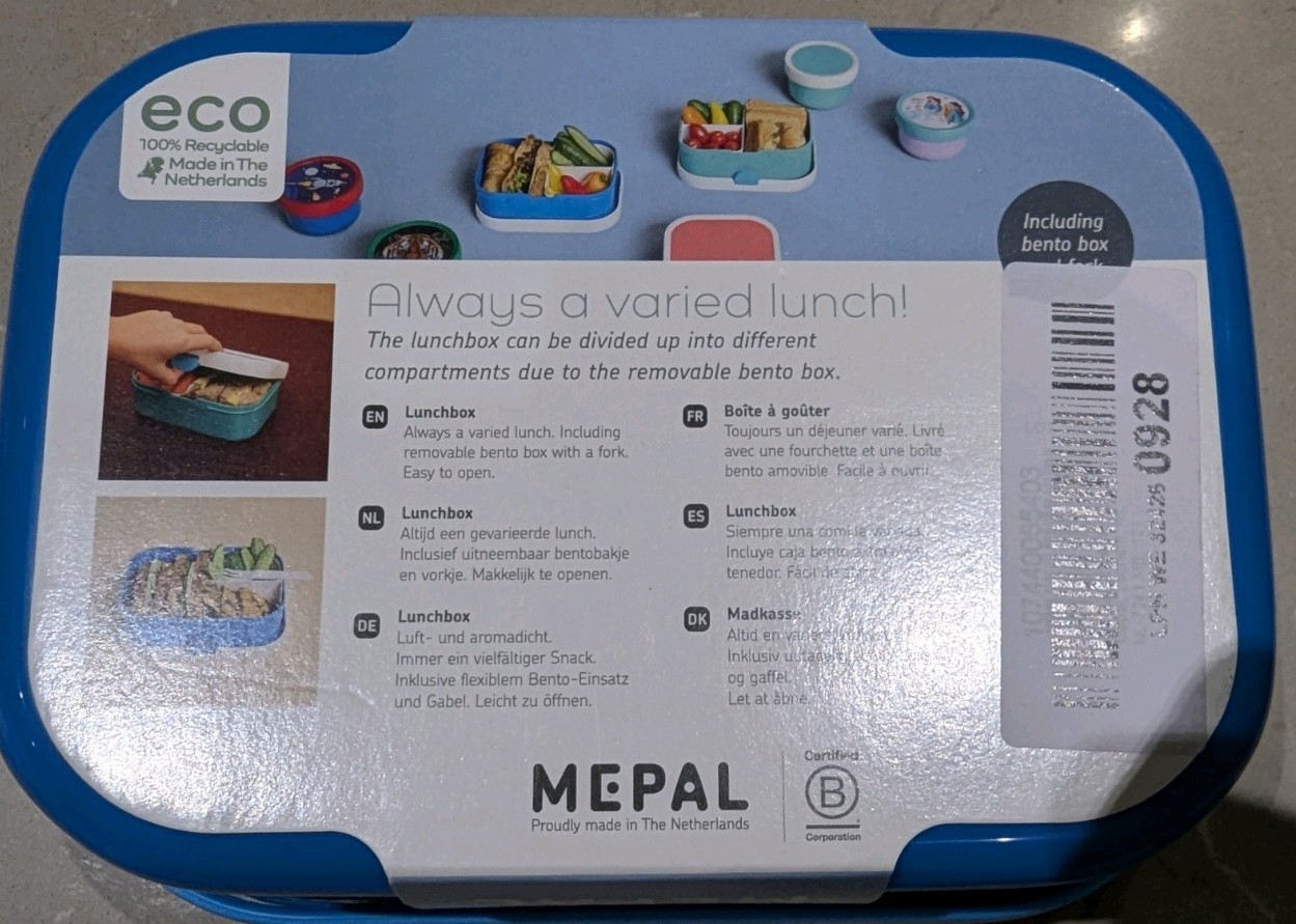 Mepal Disney Stitch Lunchbox - Bento Box with Fork, Blue image 2