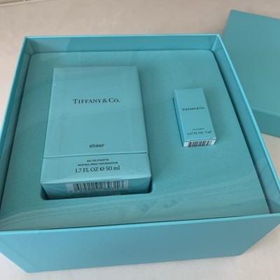 Tiffany & Co Sheer EAU De Toilette Parfum 1.7oz/50ml & Travel 0.17oz 5ml Set Box