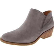 Lucky Brand Womens FIONAN Leather Stacked Heel Chelsea Boots Shoes BHFO 7969