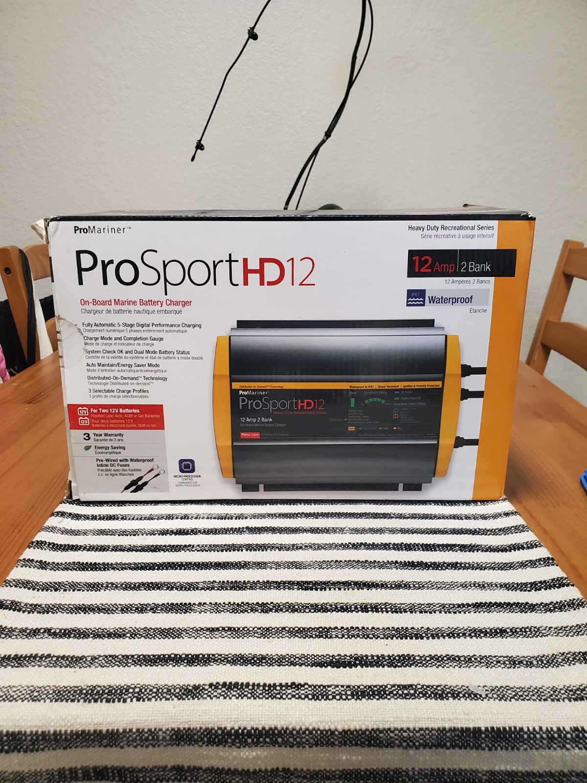 ProMariner ProSport HD Marine Battery Charger, 12 AmpWaterproof, 2 Bank