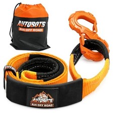 Tree Saver Strap 3" x 8' with S-Shaped Tow Hook  Heavy Duty Tow Strap 35300LBS