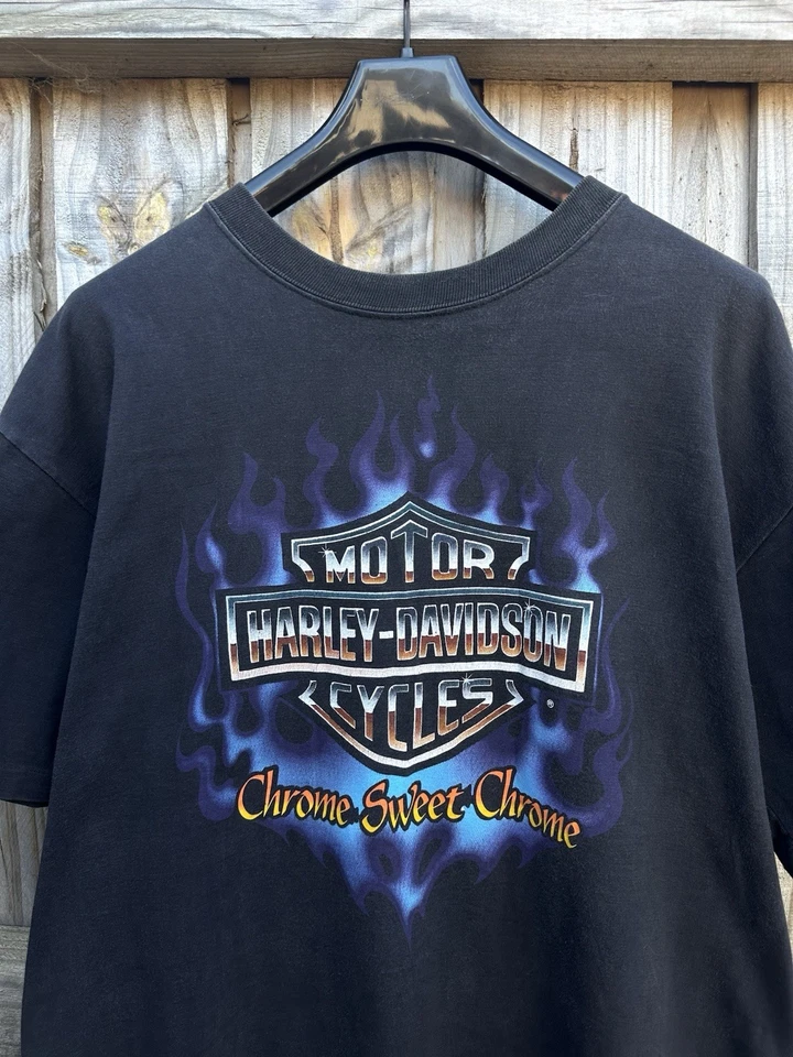 1993 Chrome Sweet Chrome ACME Harley Davidson XL - ULTRA RARE - Faded - Vtg 90s - image 3 of 4