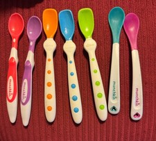 Munchkin And Nuk Infant Baby Toddler Soft Tip Feeding Spoons Forks Lot Of 7