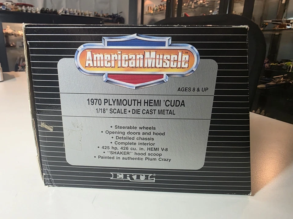 Plymouth Hemi Cuda 1970 1/18 Ertl diecast púrpura vendedor de Estados Unidos envío gratuito Foto 4 de 4