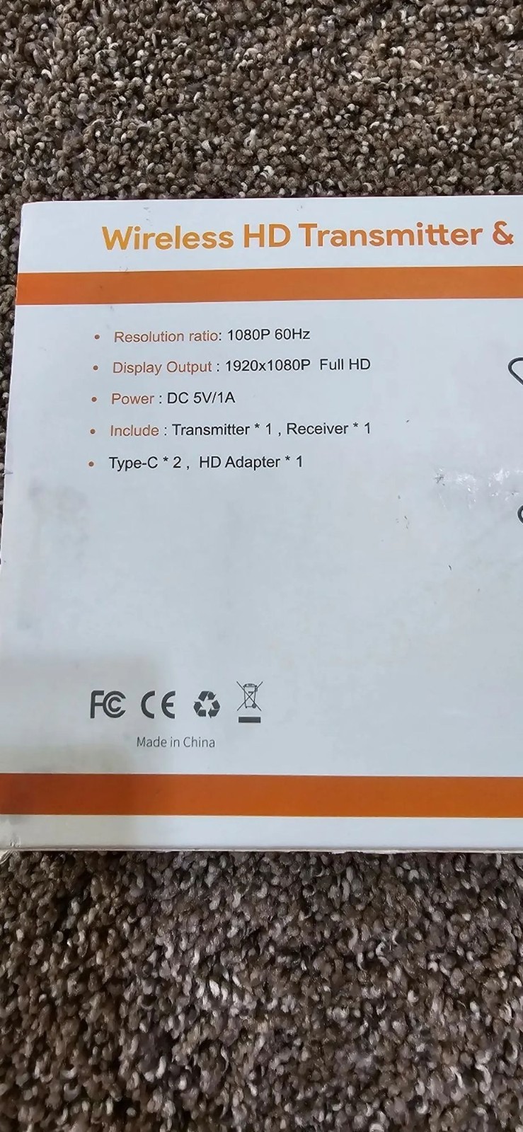 Wireless HD Transmitter & Receiver Kit – 1080P Full HD (Open Box)