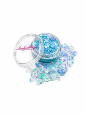Hair Glitter, Chunky Glitter Mix with Shapes for Hair Styling Blue 