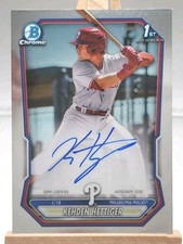 2026 1st Bowman Chrome Kehden Hettiger Auto CPA-KHE Phillies Prospect On Card 
