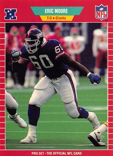 Eric Moore 1989 Pro Set 279 New York Giants Rookie FOOTBALL Card - Picture 1 of 2