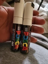 Uni Posca Paint Marker PC-8k White, 2 pens per Pack Japan Import 