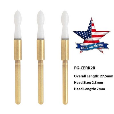 3PCS Dental Surgical Ceramic Soft Tissue Trimmer Bur for Gingivectomy - FG 2.3mm