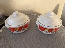 Vintage 2 Campbell Soup Kids Bowls with Lid- 1998 Campbell's Kids