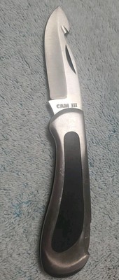 VINTAGE CAM III FOLDING POCKET KNIFE ROSEWOOD STAINLESS GUT HOOK AUS-8 Steel Jpn