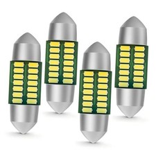 4-pack 31mm De3175 Led Bulb 6000k White Super Bright Canbus Error Free 31mm