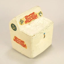 1940s Pepsi-Cola Advertising Coin Bank – Composition Vending Machine Shape