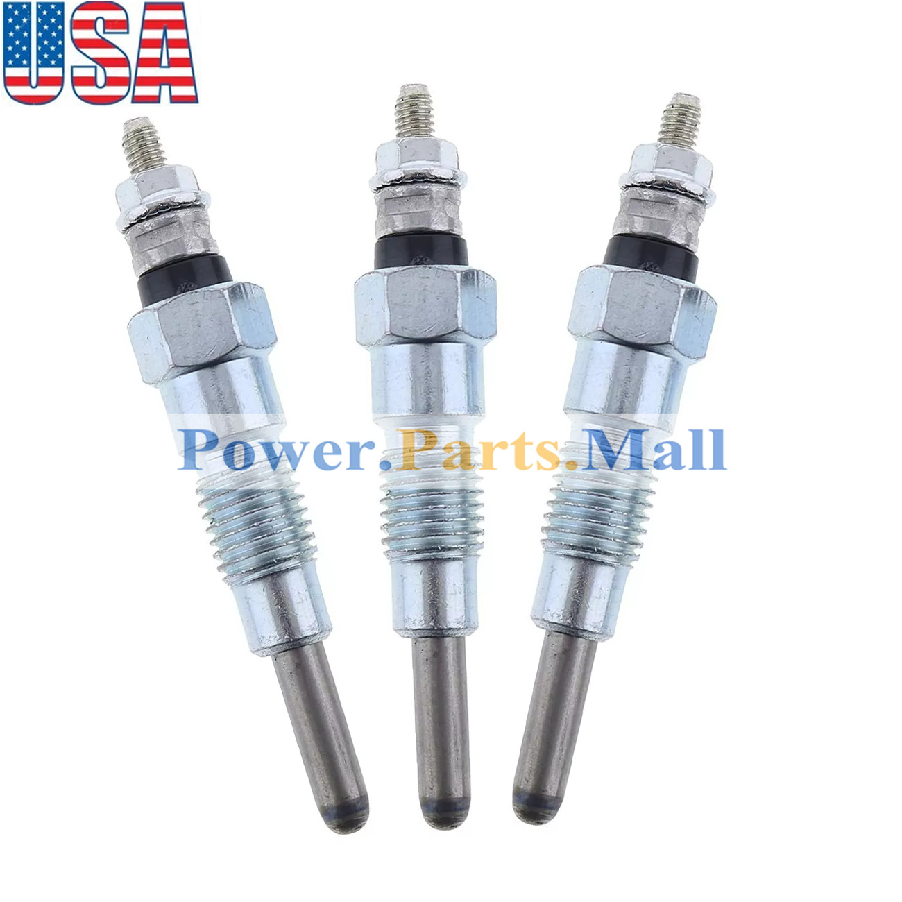 3 pcs Glow Plug 15951-65512 for Kubota B20 B4200 B5200 B6200 B7200 B8200 B9200