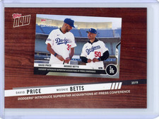2020 Topps Series 2 Mookie Betts/David Price LA Dodgers Best Of Topps Now Insert