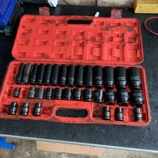 Job Lot Of Sockets. Impact Sockets Shallow and Deep Some Missing Need A Clean