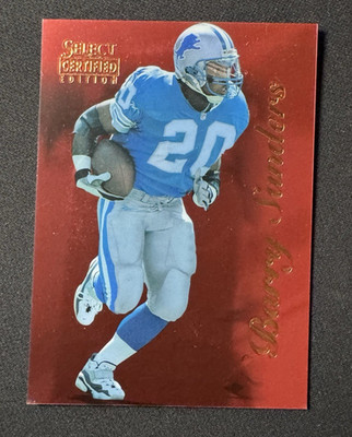 1996 Pinnacle Select Certified Barry Sanders Mirror Red #33 Lions