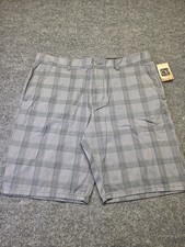NWT Ocean Pacific OP Grey Plaid Shorts Men's Size 40 100 Cotton