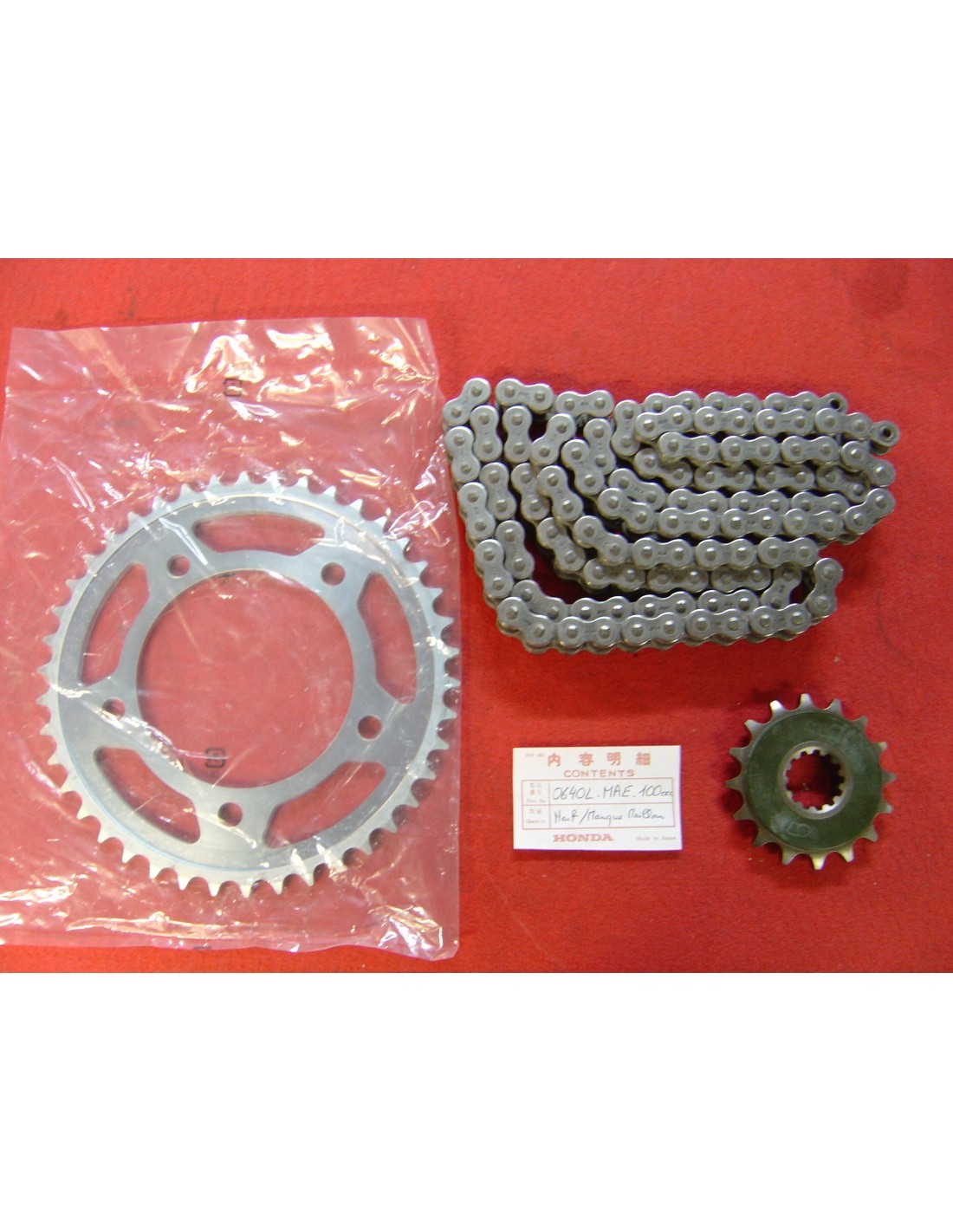 Kit chaîne moto CBR900R 1994 de rechange couronne 42 pignon 16 neuf