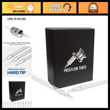 Disposable Sterile Tattoo Tubes 1RT Round Tip Gripless - Long Length, 50 Pack