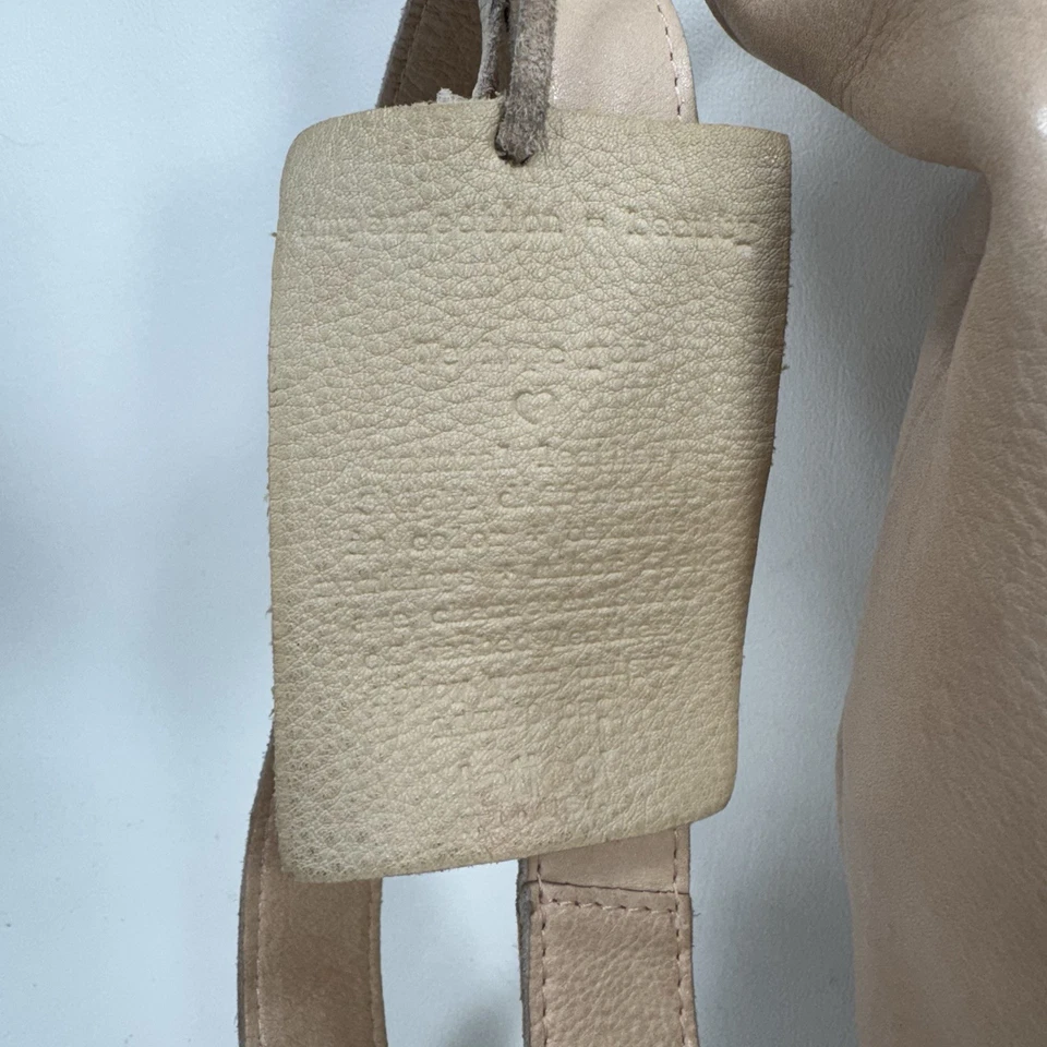 Bolso Bandolera Latico Bianca Beige Saddle Cuero Tostado Hecho en EE. UU. Foto 3 de 4