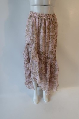 Womens Misa Los Angeles (Item- 34) Floral Seva Rose Paisley Chiffon Maxi Skirt M