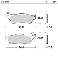 Motomaster Vorne Links Nitro Sinter BremsbeläGe Husqvarna TC 150 Heritage 2025