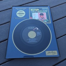 Elvis Presley / Blue Christmas 45 RPM / Framed RIAA Certified Gold Record