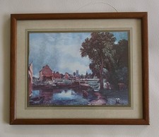 Small Framed Print  Dedham Lock & Mill By John Constable H22 W27 cm