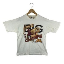 Vintage 1997 Minnesota Gophers Basketball Big 10 Champs Graphic Tee Large