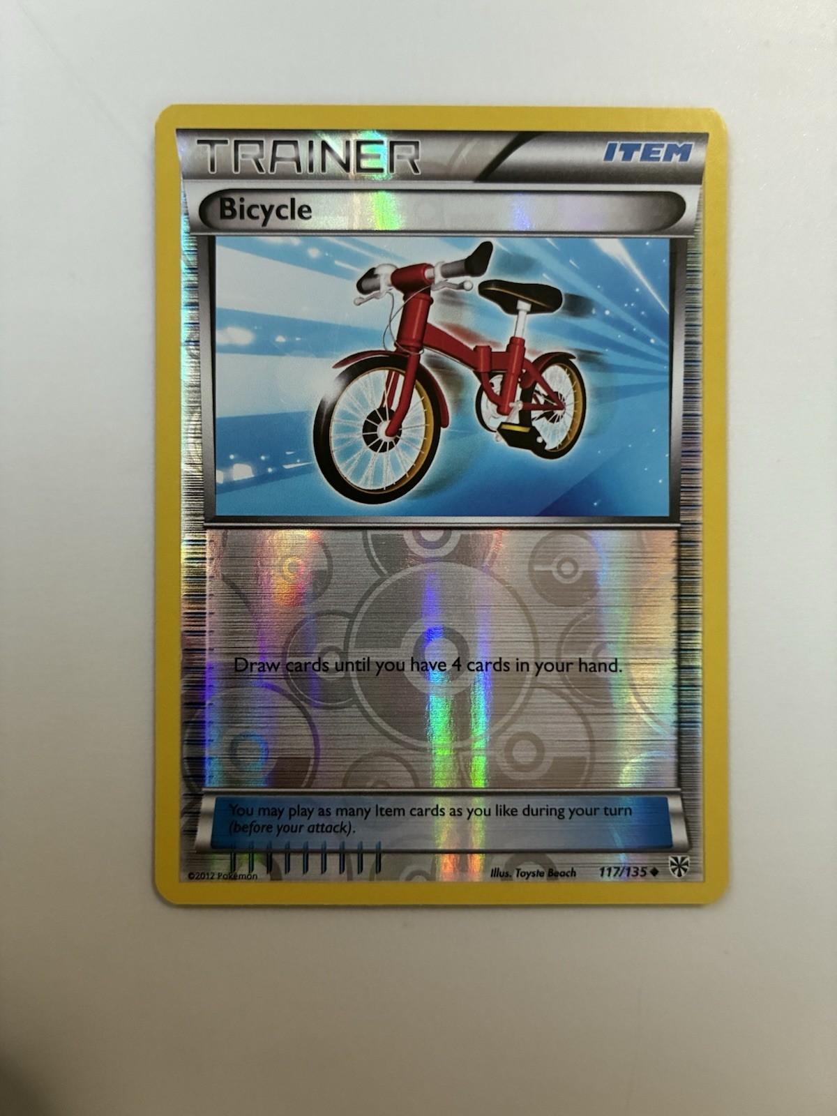 BICYCLE 117/135 UNCOMMON PLASMA STORM POKEMON NEAR MINT