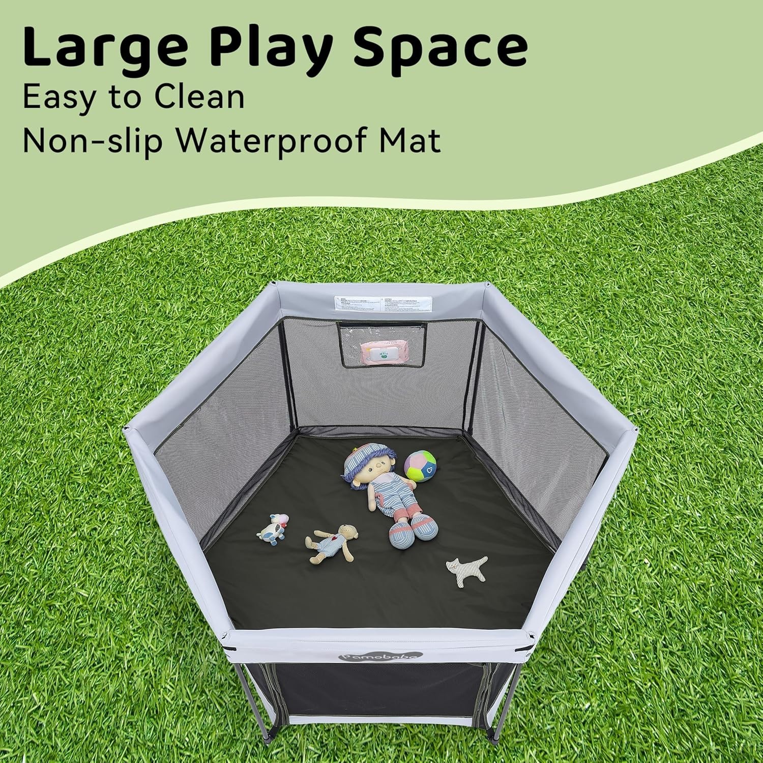 Baby Playpen with Sun Protection Canopy - Indoor & Outdoor Play Yard for Babi...