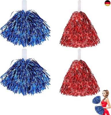 4 Stück Cheerleader Pompons, Pompoms Cheerleading, Pom Poms Cheerleading, Pom