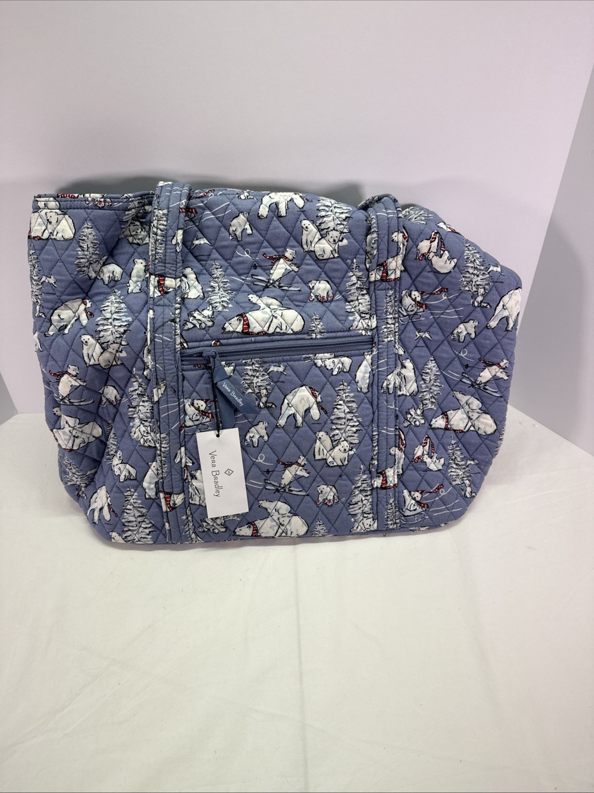 Vera Bradley Large Travel Duffel in Beary Merry- POLAR BEARS-