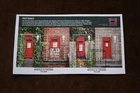 GB 2009 Post Boxes m/s, On Piece, Used, ex FDC