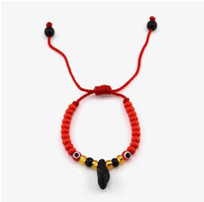 AZABACHE RED BRACELET WITH RED EVIL EYE BABY /PULSERA AZABACHE PARA BEBE
