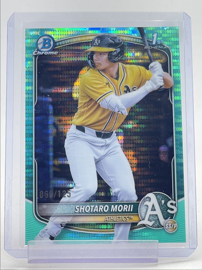 SHOTARO MORII 2025 BOWMAN CHROME 1ST AQUA PULSAR REFRACTOR /125 Q4078