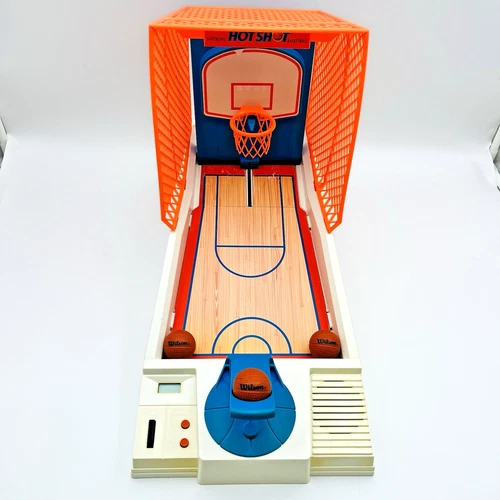 1990 Milton Bradley Electronic Hot Shot Basketball w/ Balls Tested Works Vintage