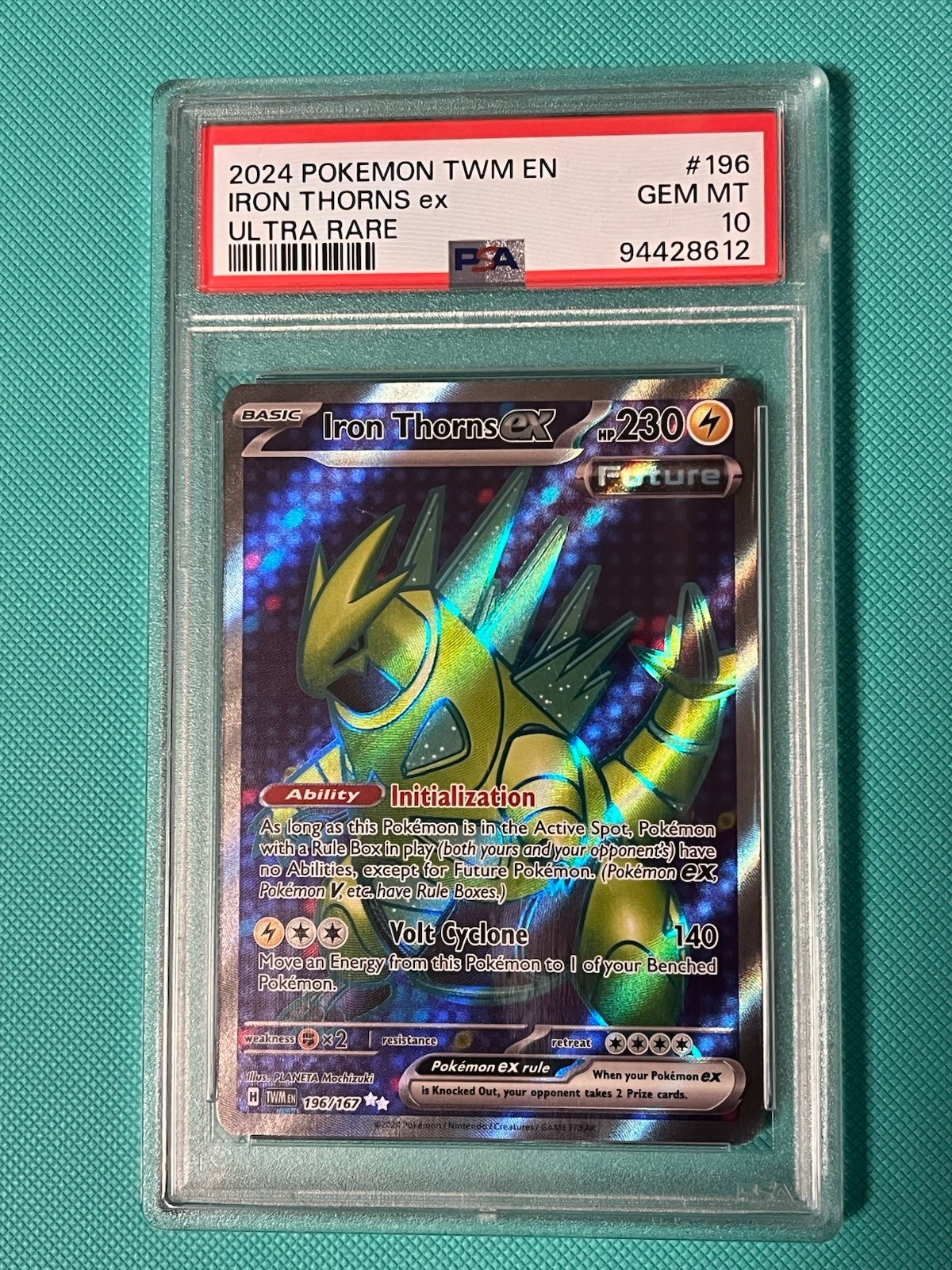 Iron Thorns ex #196 PSA 10 Twilight Masquerade Holo Pokemon TCG
